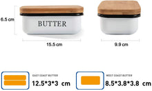 Lade das Bild in den Galerie-Viewer, Butter Dish aus Edelstahl, Butterdose aus Edelstahl oder Boraxglas gefertigt mit edlem nachhaltigem natürlicher Deckel,Holzdeckel
