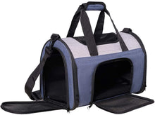 Lade das Bild in den Galerie-Viewer, Faltbare Hundetasche, Hundetragetasche, Katzentragetasche, Transporttasche Transportbox für Hunde und Katzen（ 41*24*29CM-Blue）
