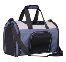 Lade das Bild in den Galerie-Viewer, Faltbare Hundetasche, Hundetragetasche, Katzentragetasche, Transporttasche Transportbox für Hunde und Katzen（ 41*24*29CM-Blue）

