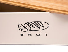 Lade das Bild in den Galerie-Viewer, Brotkasten mit Deckel, Großer Knäckebrot Box aus Metall, Brotaufbewahrungsbox , Brot ,Kekse Lange Aufbewahren und Trocken Halten (Beige-30cm)
