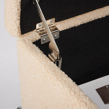 Lade das Bild in den Galerie-Viewer, Sitzhocker mit Stauraum,Polster Sitztruhe Fußhocker,Aufbewahrungsbox Fußablage,Hocker mit Stauraum,Fußhocker mit Deckel,Hocker mit Metallbeinen (Beige)
