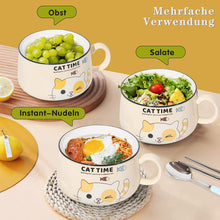 Lade das Bild in den Galerie-Viewer, Porzellan Schüssel für Ramen Schüssel, Salatchüssel, Müslischalen, Bowl Schüssel und Suppenschüssel, Perfekt für Salate, Suppen und Nudeln
