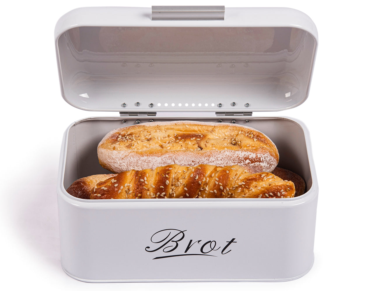 aufbewahrung toastbrot Brotbox mit Deckel, Großer Knäckebrot Box aus Metall, Brot und Kekse L –  Zedelmaier Shop