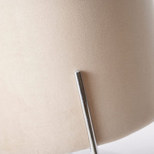 Lade das Bild in den Galerie-Viewer, Samt runder Hocker,Fußhocker Pouf,Eleganter Fußstütze Ottoman mit Metall,Gepolsterte hocker (Beige, Samt)
