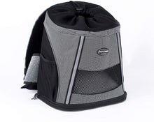 Lade das Bild in den Galerie-Viewer, Rucksack Tragetasche für Hunde und Katze in verschiedenen Farben (Grau &amp; Schwarz)
