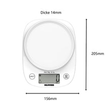 Lade das Bild in den Galerie-Viewer, Digitale Küchenwaage，Digitale Waage Mit APP; Smart Lebensmittelwaage;Haushaltswaage, Feinwaage 1g por Küchen, Nahrungsmittelskala(Batterien enthalten)
