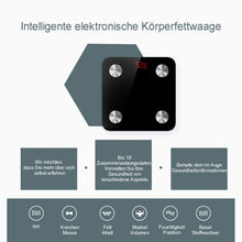 Lade das Bild in den Galerie-Viewer, Körper-Analyse-Waage Körperfettwaage, Bluetooth Personenwaage(180kg/D100g) mit App, Smart Digitale Waage für Körperfett, BMI, Gewicht (Schwarz)
