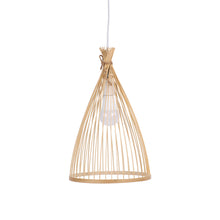 Lade das Bild in den Galerie-Viewer, Zedelmaier Pendelleuchte Haengelampe Bambus, Lampenschirm böhmischer Stil, Schlafzimmerlampe handgefertigt (Glühbirne ist nicht enthalten)
