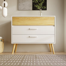 Lade das Bild in den Galerie-Viewer, Schubladenkommode mit 3 Schubladen, Sideboard Highboard für Schlafzimmer &amp; alle Wohnräume -Weiß
