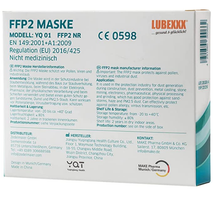 Lade das Bild in den Galerie-Viewer, FFP2 Maske Atemschutzmaske Staubschutzmasken hygienisch einzelverpackt CE Stelle zertifiziert Mundschutzmaske EU 2016/425(1PCS)
