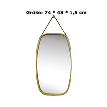 Lade das Bild in den Galerie-Viewer, Wandspiegel ，Großer Wandspiegel aus Bambus in ovaler Form
