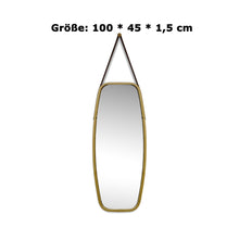 Lade das Bild in den Galerie-Viewer, Wandspiegel ，Großer Wandspiegel aus Bambus in ovaler Form
