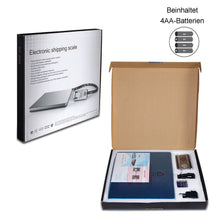 Lade das Bild in den Galerie-Viewer, Digitale Packetwaage Postwaage mit wandmontierbarem LCD-Display, Briefwaage, Körperwaage, Ladenwaage,Marktwaage«, LCD Anzeige, im Retro-design, Grammgenau bis 200kg, mit einer Edelstahlschale
