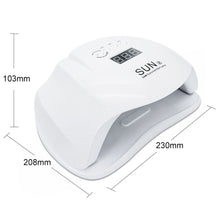 Lade das Bild in den Galerie-Viewer, Lichthärtungsgerät， UV Lampe für Gelnägel, 54W/48W Professionelle Nagellampe mit 36 LED Lampen, 4 Timern, 99s Low-Heat-Modus, Automatischer Sensor
