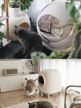 Lade das Bild in den Galerie-Viewer, Katzenklo, Katzenklo selbstreinigend, Katzentoilette Large XXL(56L), Safe/Deodorant/APP-Fernbedienung für Katzen bis 1kg-8kgs (Classic White)
