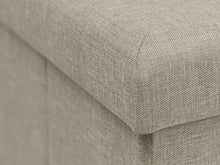 Lade das Bild in den Galerie-Viewer, Sitzbank mit Stauraum, Aufbewahrungsbox,faltbar,max.Belastbarkeit300kg,120 L,114x38x38cm,MDF-Platte und Leinenimitat.（Beige）
