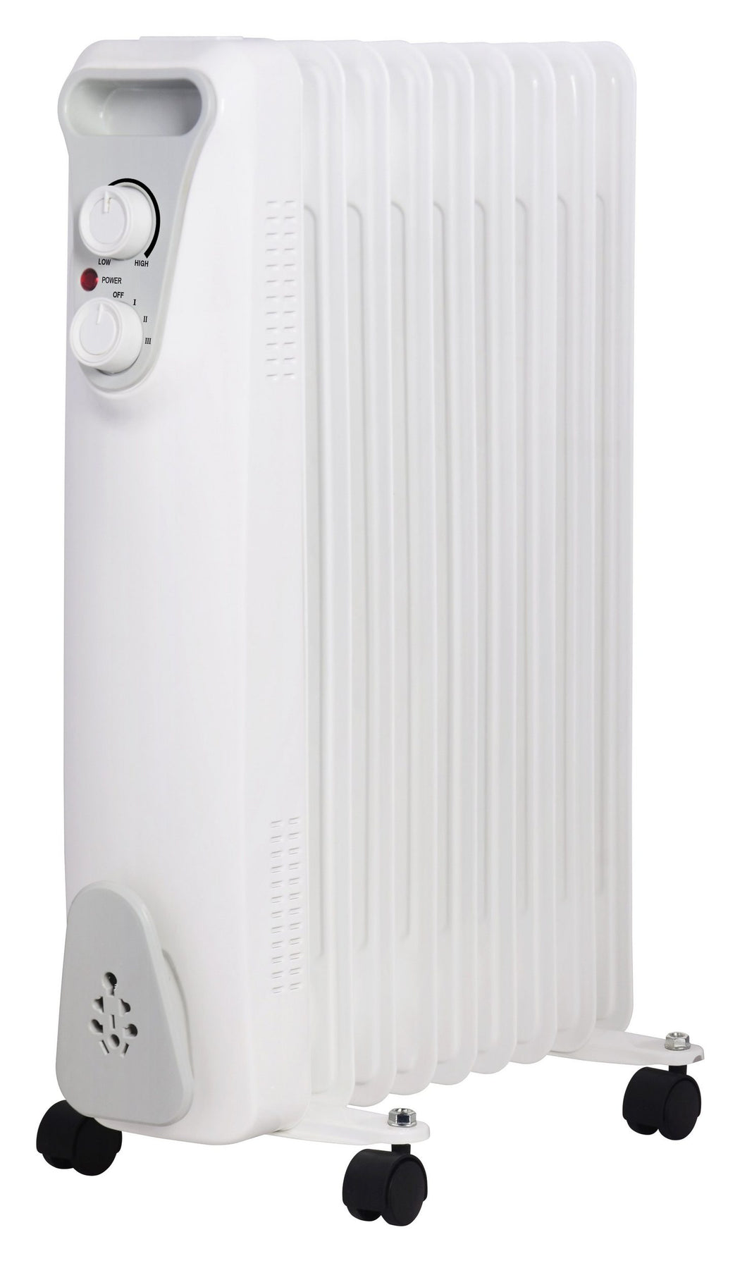 Ölradiator 2000W Ölradiator, Elektroheizkörper, elektrische Heizung, 9 Rippen(3D heating), inkl. Bodenrollen y Kontrollleuchte, weiß