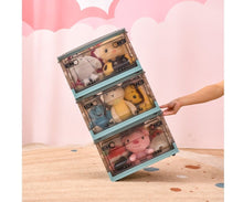 Lade das Bild in den Galerie-Viewer, Faltbare Kunststoff-Aufbewahrungsbox, Organizer Ideal zum Aufbewahren von Büchern, Kleidung, Spielzeug, Bettzeug oder als Schuhkarton (25L, blau)
