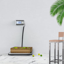 Lade das Bild in den Galerie-Viewer, Digitale Packetwaage Postwaage mit wandmontierbarem LCD-Display, Briefwaage, Körperwaage, Ladenwaage,Marktwaage«, LCD Anzeige, im Retro-design, Grammgenau bis 200kg, mit einer Edelstahlschale
