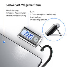Lade das Bild in den Galerie-Viewer, Digitale Packetwaage Postwaage mit wandmontierbarem LCD-Display, Briefwaage, Körperwaage, Ladenwaage,Marktwaage«, LCD Anzeige, im Retro-design, Grammgenau bis 200kg, mit einer Edelstahlschale
