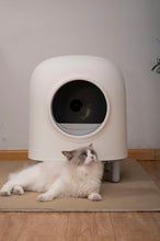 Lade das Bild in den Galerie-Viewer, Katzenklo, Katzenklo selbstreinigend, Katzentoilette Large XXL(56L), Safe/Deodorant/APP-Fernbedienung für Katzen bis 1kg-8kgs (Classic White)
